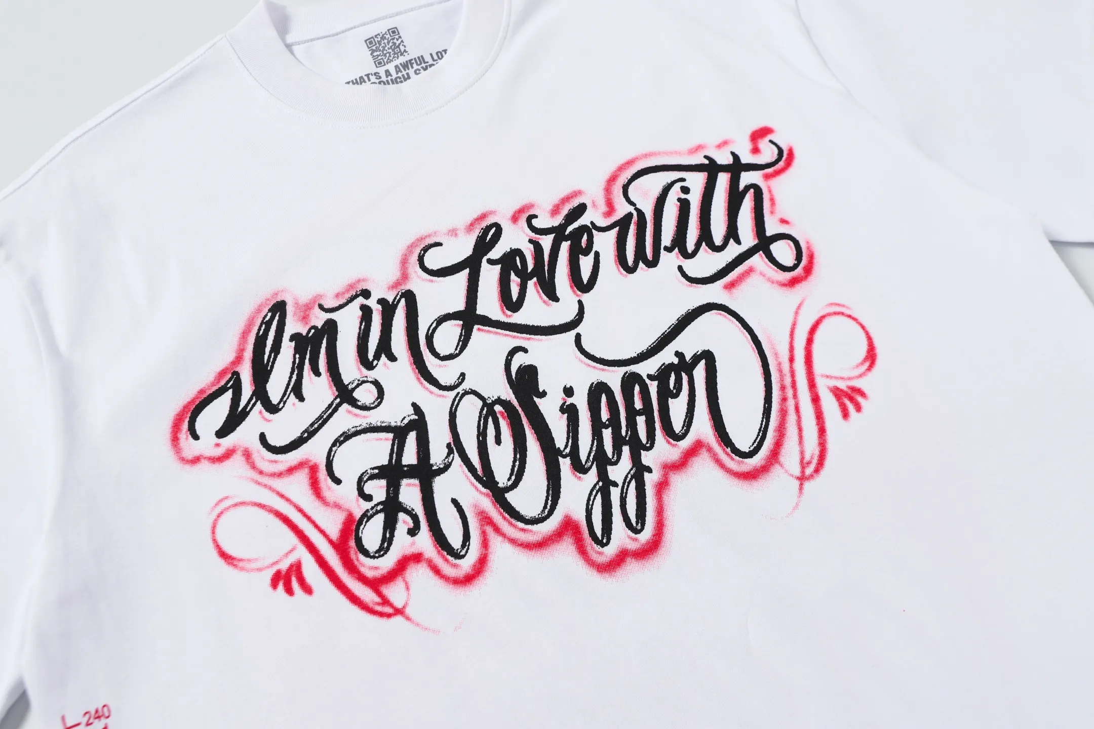 #White | THAT'S A AWFUL LOT OF COUGH SYRUP In Stock Real shot American simple trendy brand loose casual T-shirt Fabric (fabric): 32 counts Weight combed double yarn pure cotton Sizes (size): S-M L X L Color (colour): White